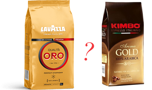 Кофе в зернах Lavazza Qualita Oro и Kimbo Aroma Gold Arabica
