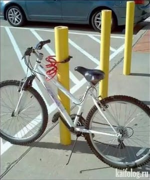 Проверьте столб к которому крепите велосипед