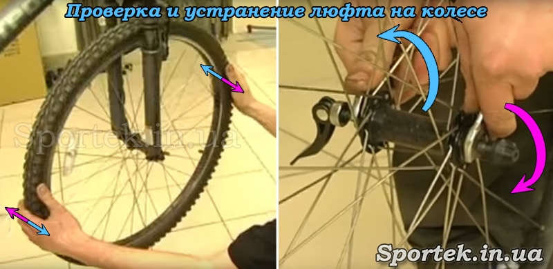Перевірка та усунення люфтів на колесах велосипеда