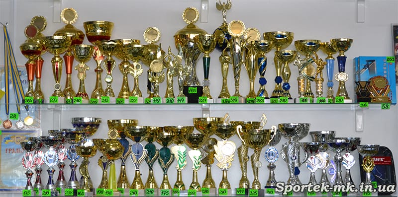 Кубки, награды, медали в магазинах "Дом Спорта" в Николаеве