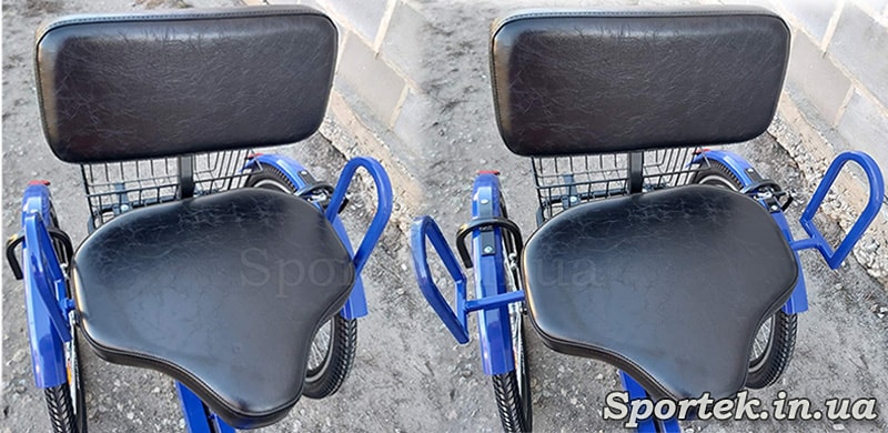 Раздвижные ручки на креслах трехколесных велосипедов серии Атлет
