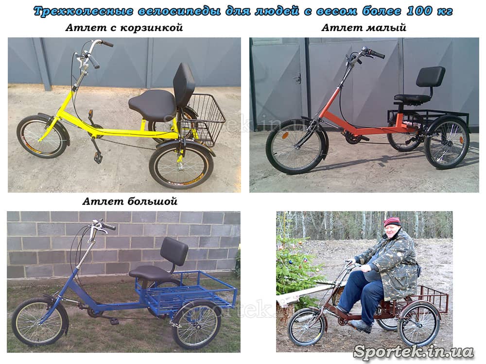 триколісні велосипеди серії Атлет 