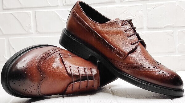 Классические туфли кожаные мужские LB Brown.