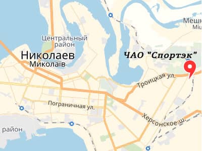 ПАО 'Спортек' на карті Миколаєва