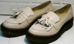 Модные лоферы туфли на низком ходу Markos S-6 Light Beige.