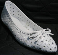 Модная обувь балетки Vasari Gloria 19Y38860-37 White.