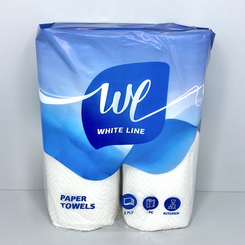 Полотенца бумажные White Line 2сл. 12 м (2 рул.) белые (RS002)