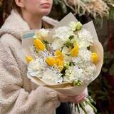 Photo of Warm bouquet with tulips and freesias «Cozy Spring»