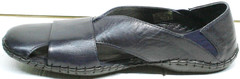 Закрытые сандалии босоножки с резинками мужские Luciano Bellini 76389 Blue.