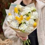 Photo of Warm bouquet with tulips and freesias «Cozy Spring»