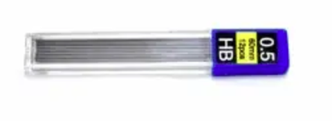 Стрижні для механічного олівця Economix 0,5 мм НВ (12 шт.) (10801)