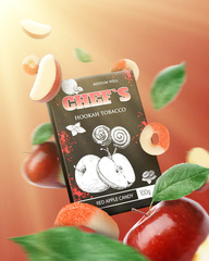 Тютюн для кальяну Chef's Red Apple Candy (Яблучна Цукерка) 40 | 100g