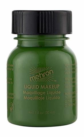 MEHRON Жидкий грим Liquid Makeup, Green (Зеленый), 30 мл