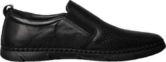 Полуспортивные туфли мужские летние Arsello 1822 Black Leather.