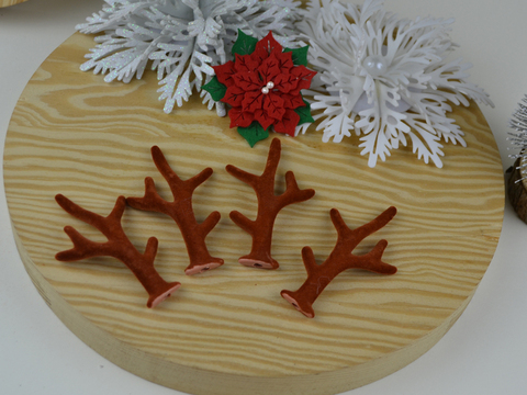 Роги оленя об'ємні оксамитові № 3