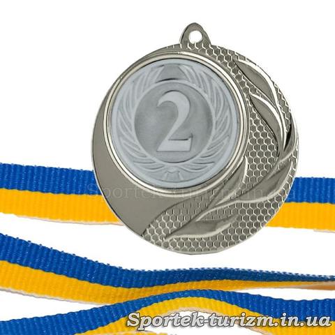 Серебряная медаль за 2 место диаметром 40 мм
