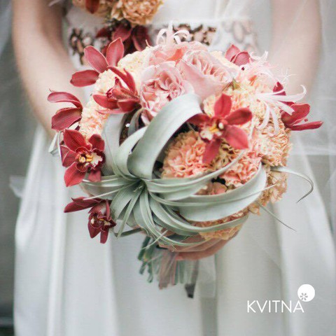 Photo of Wedding Bouquet with Tillandsia