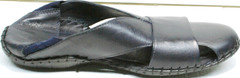 Модные мужские сандали мюли с закрытым носом Luciano Bellini 76389 Blue.