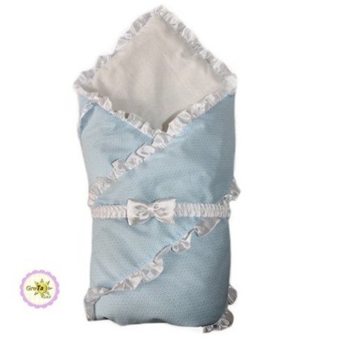 Конверт одеяло для новорожденных Бизе голубой