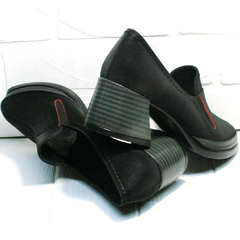 Осенние женские туфли каблук 6 см H&G BEM 167 10B-Black.