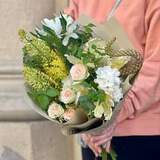 Photo of Pastel bouquet with eremurus and spray roses «Fantastic mood»