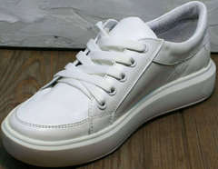 Женские белые кеды кроссовки для повседневной жизни Maria Sonet 274k All White.