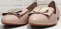 Красивые балетки туфли женские лодочки Wollen G192-878-322 Light Pink.