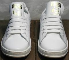 Женские кроссовки кожаные Adidas Stan Smith White-R A14w15wg