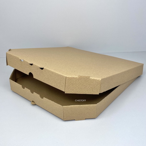 Коробка для пиццы 350х350х40 мм бурая