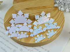 Набор снежинок для ободка сияние белое № 1