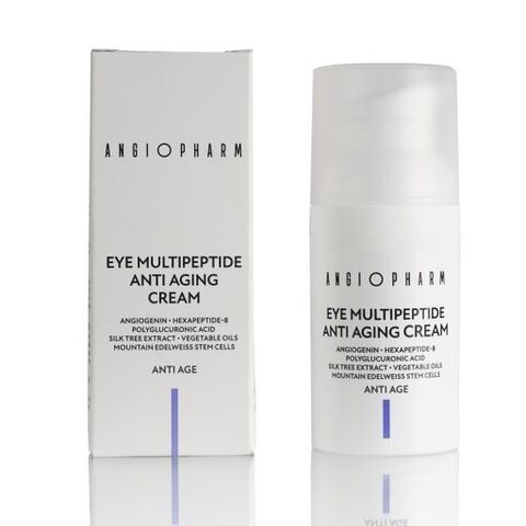 ANGIOPHARM МУЛЬТИПЕПТИДНЫЙ ОМОЛАЖИВАЮЩИЙ КРЕМ ДЛЯ КОЖИ ВОКРУГ ГЛАЗ, 30 мл. | EYE MULTIPEPTIDE ANTI-AGING CREAM