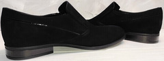 Классические лоферы туфли черного цвета мужские Ikoc 3410-7 Black Suede.
