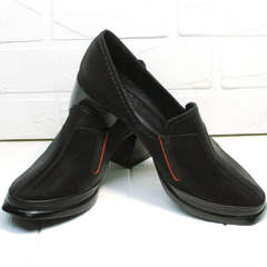 Кожаные туфли полуботинки женские H&G BEM 167 10B-Black.