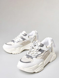 Кросівки білі з деталями контрастного кольору з різних матеріалів ZuZu фото 1