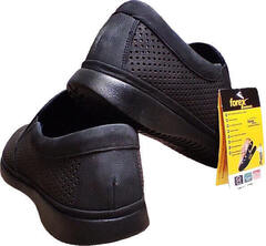 Мужские туфли слипоны с перфорацией Forex 2961 Black Nubuk.