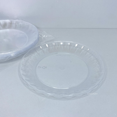 Тарелка 160мм стеклоподобная прозрачная (10 шт.)
