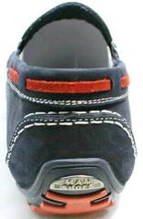 Мужские летние туфли мокасины из кожи Faber 142213-7 Navy Blue.