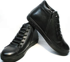 Модные мужские ботинки без шнурков зимние Rifellini Rovigo C8208 Black
