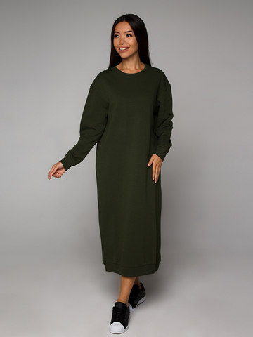 Платье-свитшот оливковое YOS