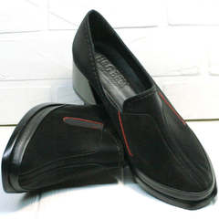 Черные женские туфли на широком каблуке демисизонные H&G BEM 167 10B-Black.