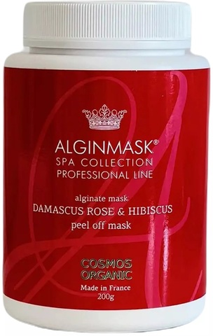 Альгинатная маска Дамасская роза и гибискус Damascus Rose & Hibiscus Peel off Mask, Alginmask