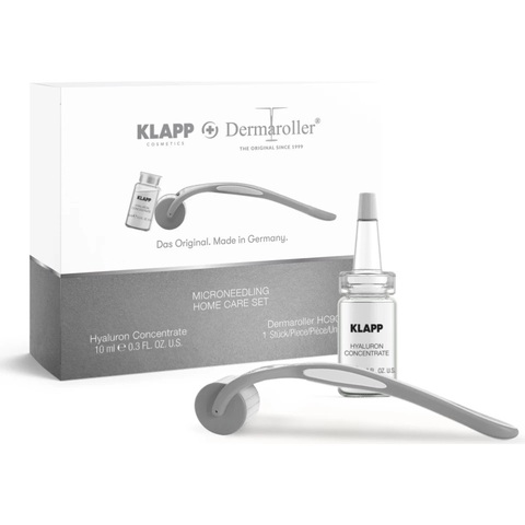Klapp Cosmetics Набор для Микронидлинга дермароллер + концентрат-сыворотка HYALURON, 1 шт + 10 мл | Dermaroller Microneedling Kit Hyaluronic Serum Concentrate