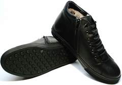 Черные ботинки мужские на меху Ridge 6051 X-16Black