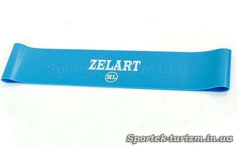 Резинки для фитнеса ZELART BANDS голубая (жесткость ML, 500x50x0.9 мм)