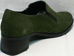 Модные туфли на среднем каблуке на каблуке 5 см осень весна женские Miss Rozella 503-08 Khaki.