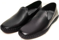 Туфли слипоны мужские стиль кэжуал Broni M36-01 Black.