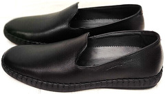 Мужские слипоны туфли полуспортивные Broni M36-01 Black.