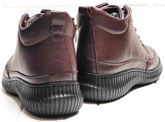 Высокие кеды ботинки женские осень Evromoda 535-2010 S.A. Dark Brown.