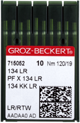Фото: Groz Beckert 134LR №120 голки для шкіри з правою заточкою для швейних машин човникового стібка