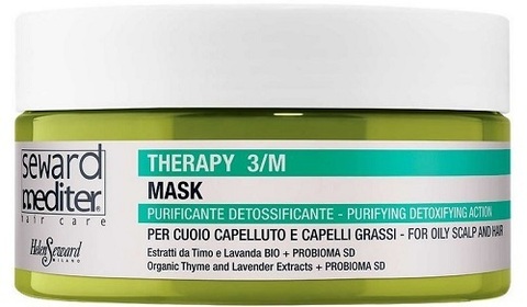 Очищаюча маска-детокс для жирного волосся та шкіри голови Therapy Mask 3/M Seward Mediter